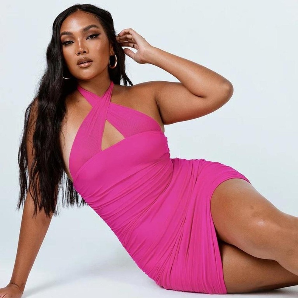 Princess Polly Vibrant Pink Halter Dress